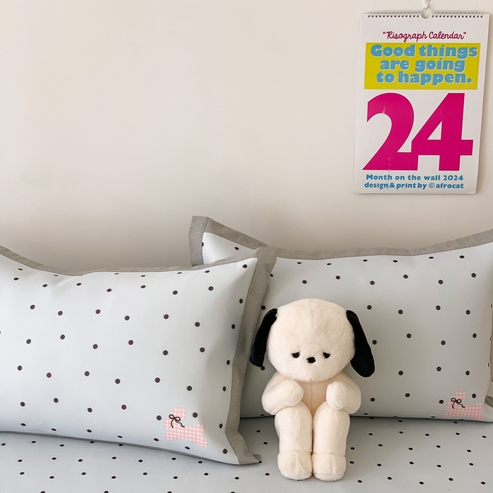 91家纺网 家纺一手货源 找家纺 昔可家纺 2024新款大版数码印花冰藤席床笠款 波点兔