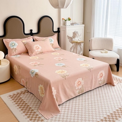 91家纺网 家纺一手货源 找家纺 （总）爱妮玖玖家纺 2024新款柔肤棉单床单