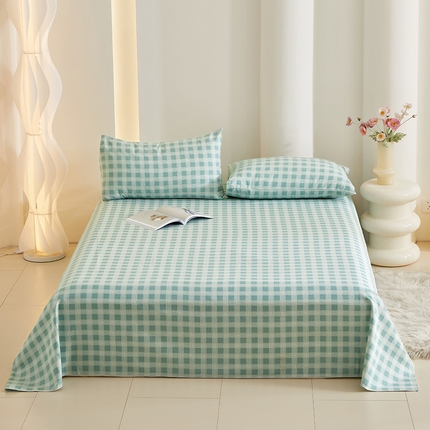 怡家居 2024新款A类老粗布枕套床单床笠单品组合三件套 塞娜