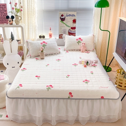 91家纺网 家纺一手货源 找家纺 （总）顾里家纺 2024新款仙女双层雪纺纱床裙席