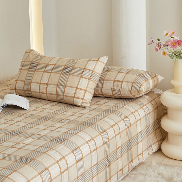 91家纺网 家纺一手货源 找家纺 怡家居 2024新款A类老粗布枕套床单床笠单品组合三件套 安德鲁