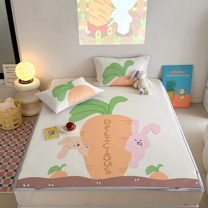 91家纺网 家纺一手货源 找家纺 （总）柚子YOUTH 2024新款原创数码牛奶丝碳光凉席