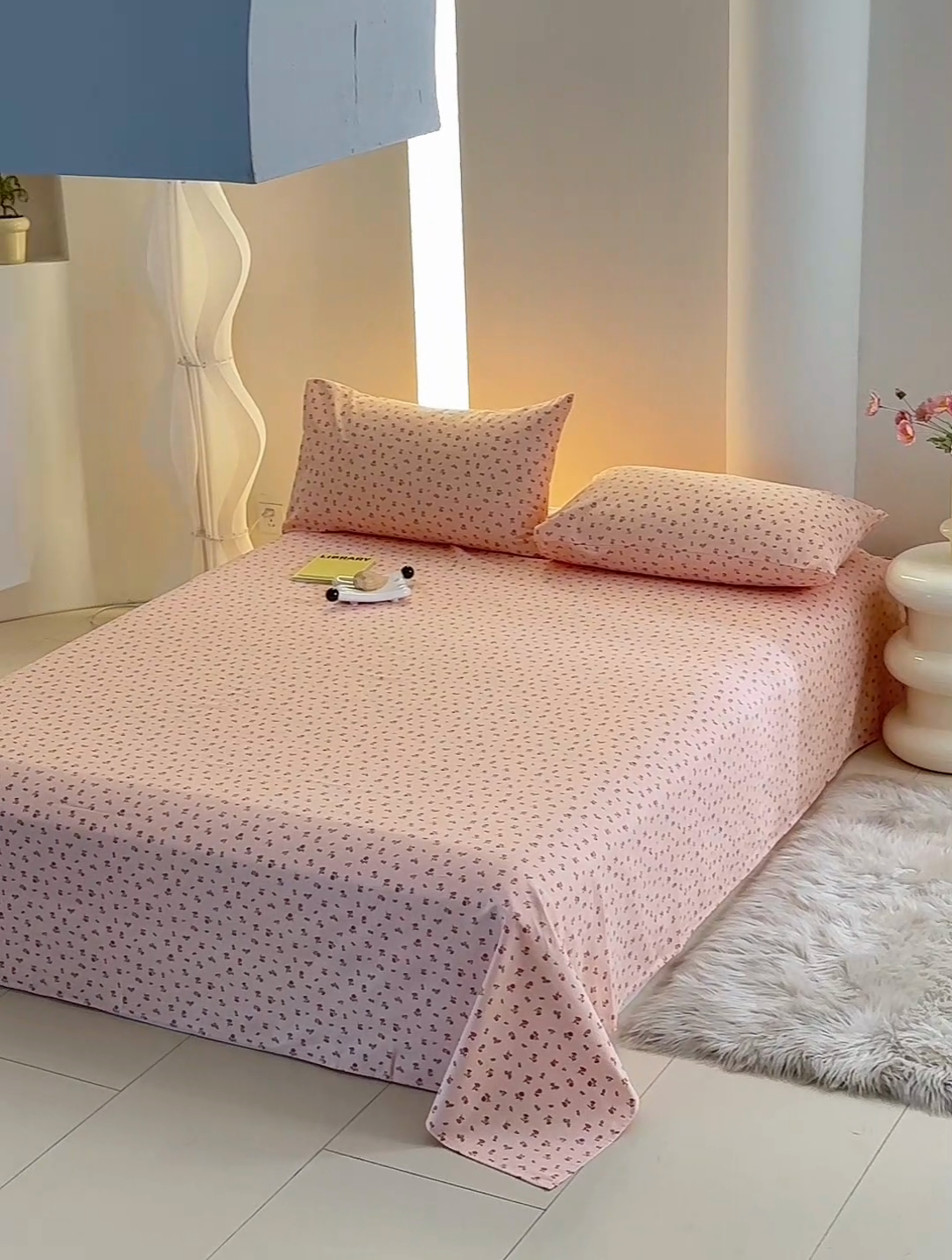 91家纺网 家纺一手货源 找家纺 怡家居 2024新款A类老粗布枕套床单床笠单品组合三件套 曼妙花