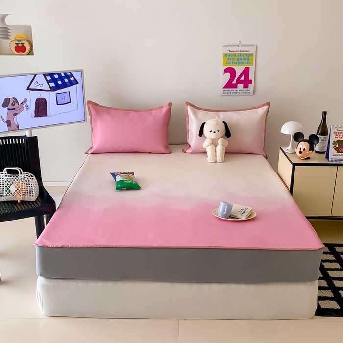 91家纺网 家纺一手货源 找家纺 （总）昔可家纺 2024新款冰藤席床笠款--晕染系列