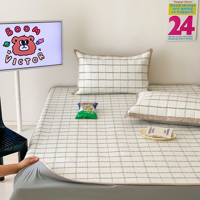 91家纺网 家纺一手货源 找家纺 昔可家纺 2024新款冰藤席床笠款--简约系列 小香格