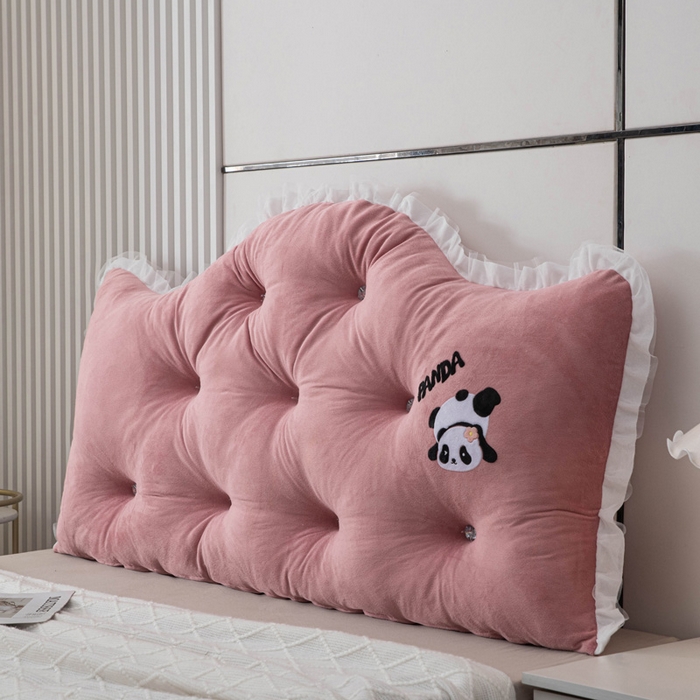 91家纺网 家纺一手货源 找家纺 美达人 2024新款高回弹珍珠棉水晶绒靠背 合欢-豆沙