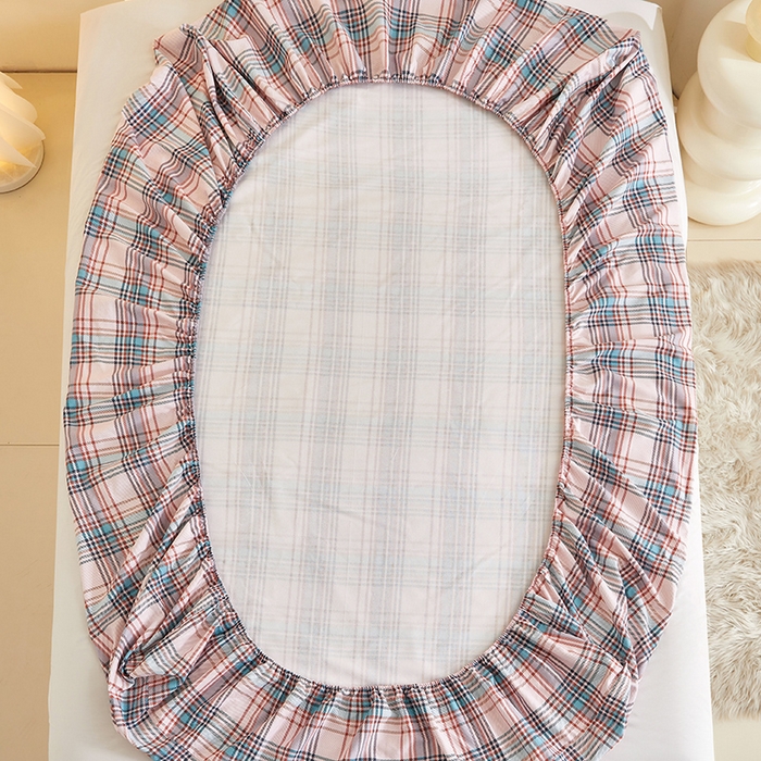 91家纺网 家纺一手货源 找家纺 怡家居 2024新款A类老粗布枕套床单床笠单品组合三件套 布尔斯