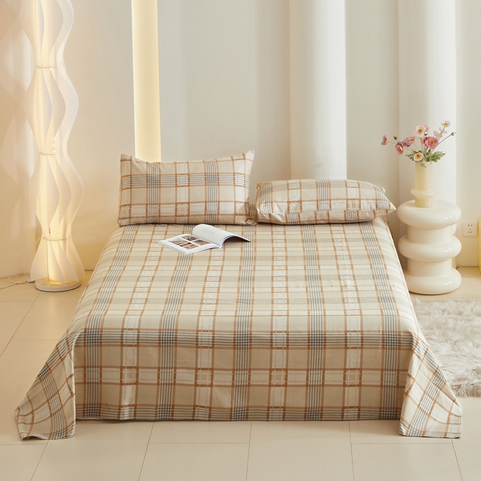 91家纺网 家纺一手货源 找家纺 怡家居 2024新款A类老粗布枕套床单床笠单品组合三件套 安德鲁