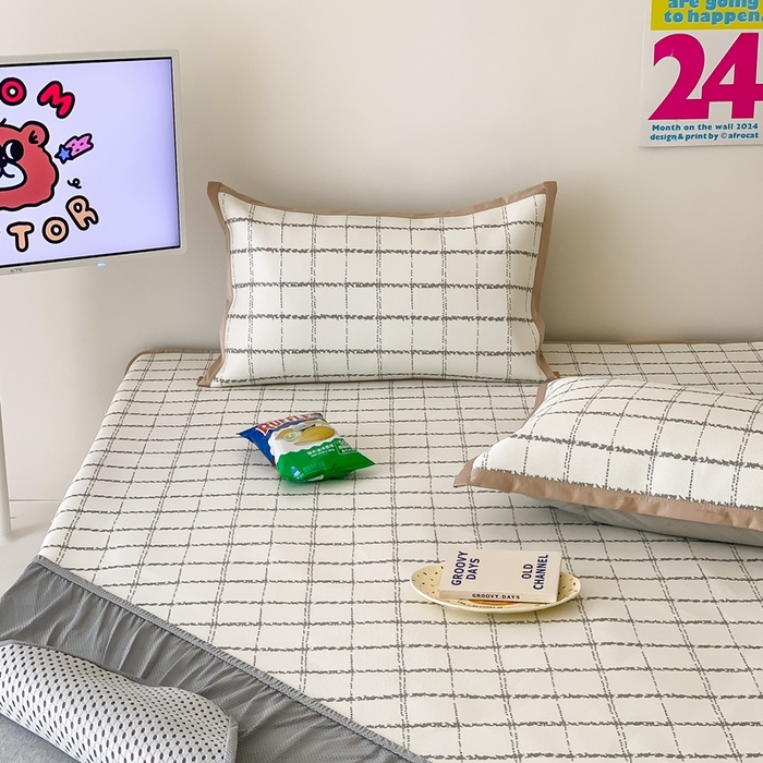 91家纺网 家纺一手货源 找家纺 昔可家纺 2024新款冰藤席床笠款--简约系列 小香格