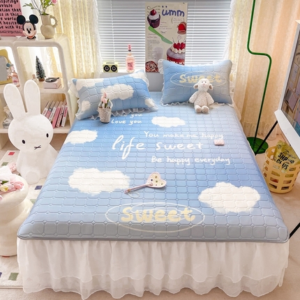 91家纺网 家纺一手货源 找家纺 （总）顾里家纺 2024新款仙女双层雪纺纱床裙席