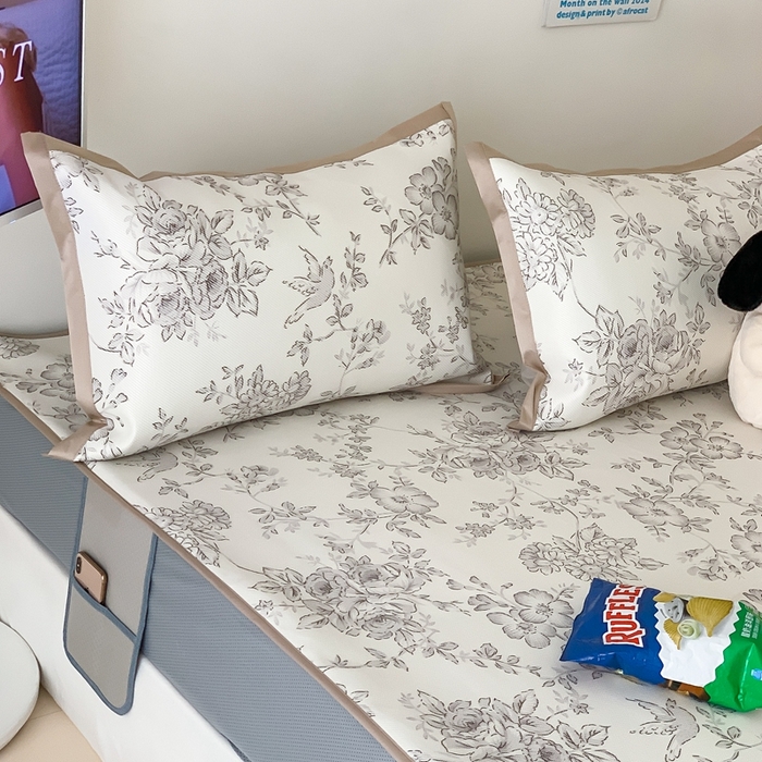 91家纺网 家纺一手货源 找家纺 昔可家纺 2024新款冰藤席床笠款--简约系列 绿山墙的安妮