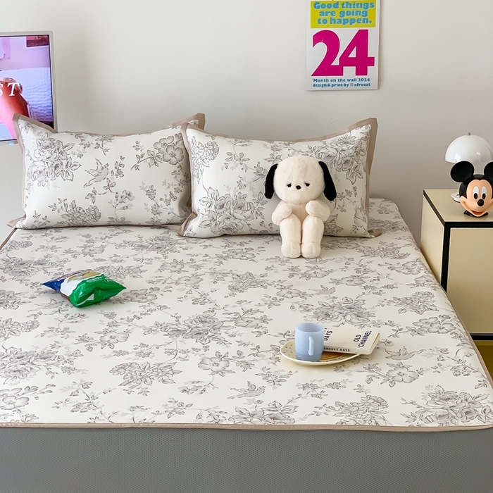 91家纺网 家纺一手货源 找家纺 昔可家纺 2024新款冰藤席床笠款--简约系列 绿山墙的安妮