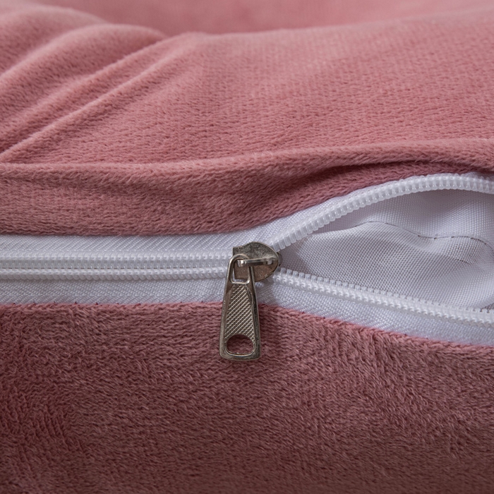 91家纺网 家纺一手货源 找家纺 美达人 2024新款高回弹珍珠棉水晶绒靠背 合欢-豆沙