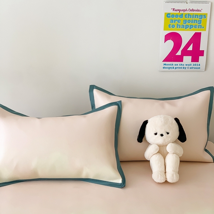 91家纺网 家纺一手货源 找家纺 昔可家纺 2024新款冰藤席床笠款--晕染系列 晕染绿