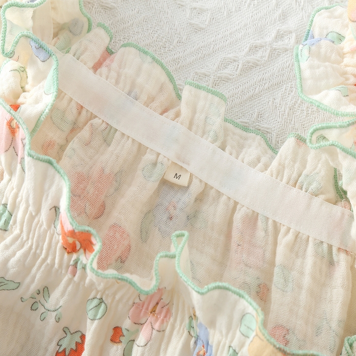 91家纺网 家纺一手货源 找家纺 （总）洛兰沙家居馆【只代发】【只代发】 2024新款夏季绉布吊带套装