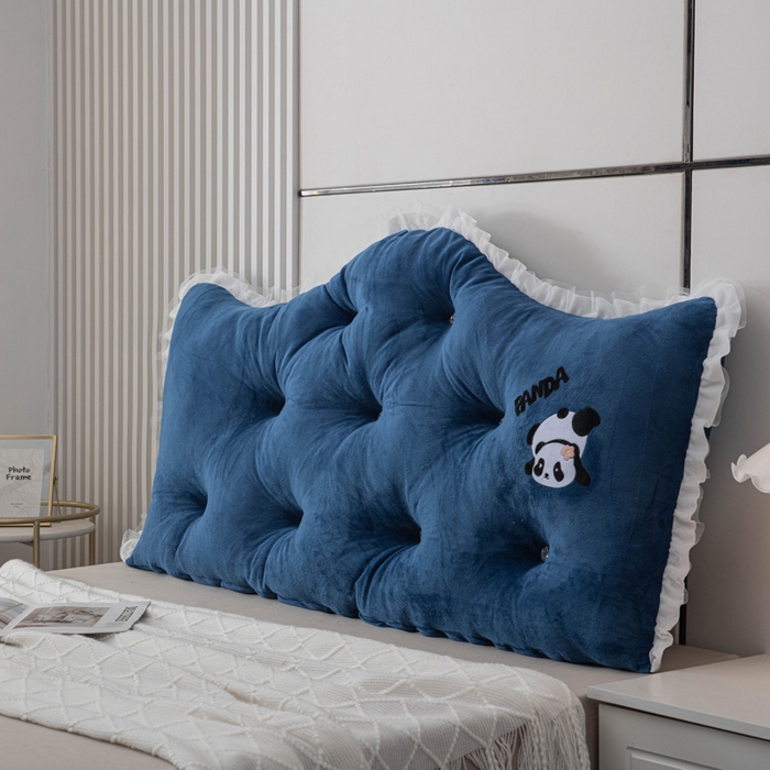 91家纺网 家纺一手货源 找家纺 美达人 2024新款高回弹珍珠棉水晶绒靠背 星朗-蓝