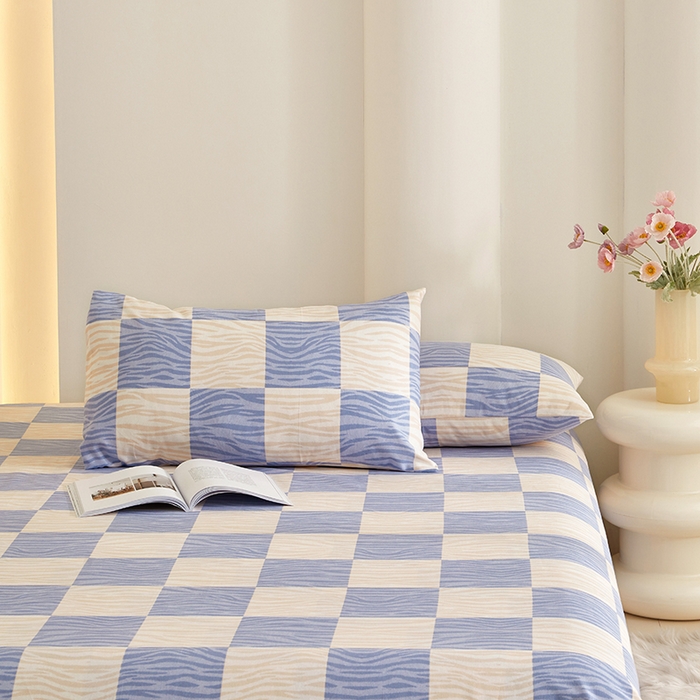 91家纺网 家纺一手货源 找家纺 怡家居 2024新款A类老粗布枕套床单床笠单品组合三件套 西亚