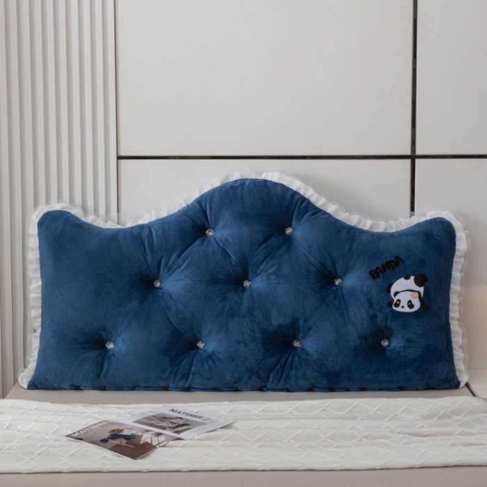 91家纺网 家纺一手货源 找家纺 美达人 2024新款高回弹珍珠棉水晶绒靠背 星朗-蓝