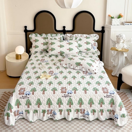 91家纺网 家纺一手货源 找家纺 （总）爱妮玖玖家纺 2024新款夹棉床盖加厚床单