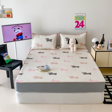 昔可家纺 2024新款冰藤席床笠款--卡通系列 生日帽狗狗