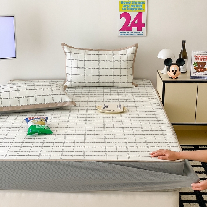 91家纺网 家纺一手货源 找家纺 昔可家纺 2024新款冰藤席床笠款--简约系列 小香格