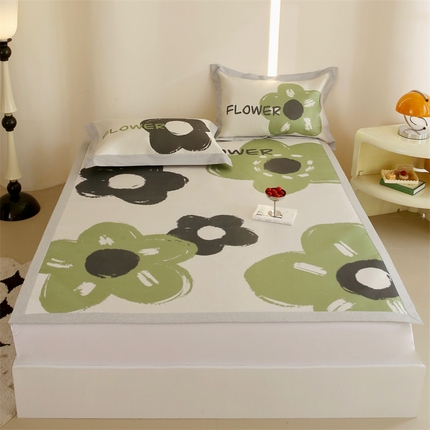 91家纺网 家纺一手货源 找家纺 （总）JUICY 橘滋家纺 2024新款高级感卡通可爱数码印花冰丝席（场景二）