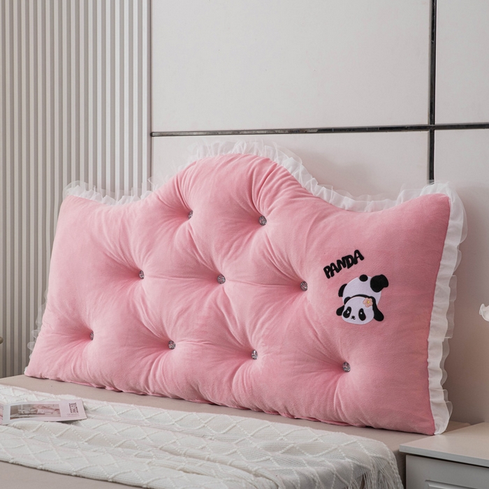 91家纺网 家纺一手货源 找家纺 美达人 2024新款高回弹珍珠棉水晶绒靠背 盈盈-粉