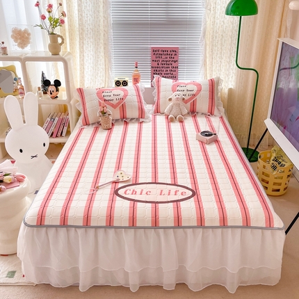 91家纺网 家纺一手货源 找家纺 （总）顾里家纺 2024新款仙女双层雪纺纱床裙席