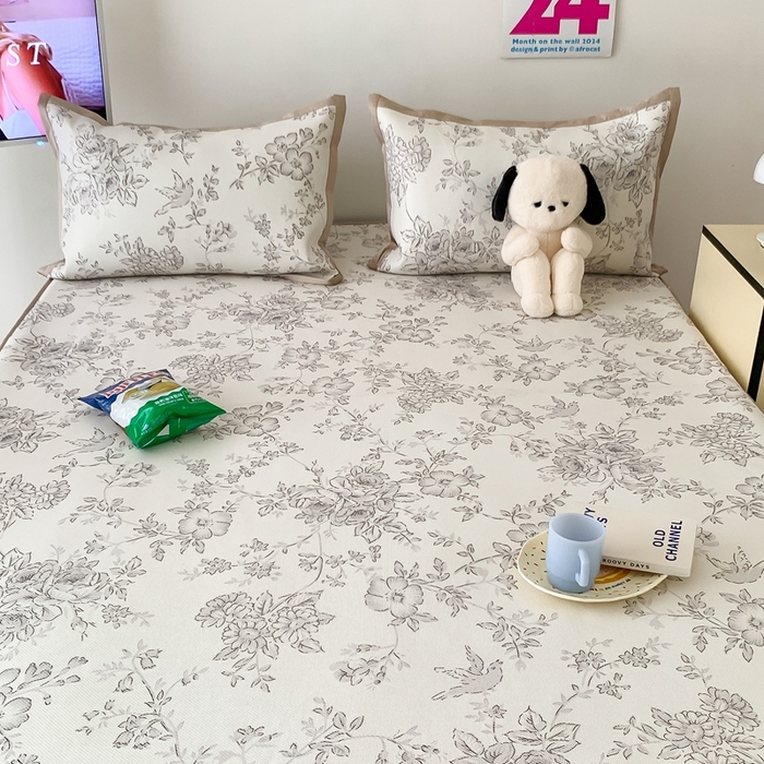 91家纺网 家纺一手货源 找家纺 昔可家纺 2024新款冰藤席床笠款--简约系列 绿山墙的安妮