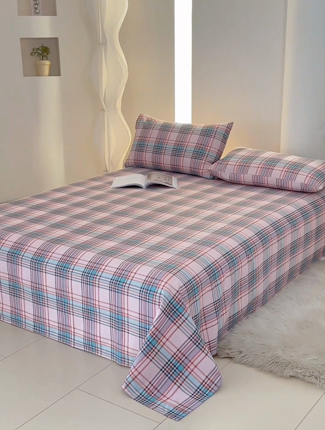 91家纺网 家纺一手货源 找家纺 怡家居 2024新款A类老粗布枕套床单床笠单品组合三件套 布尔斯