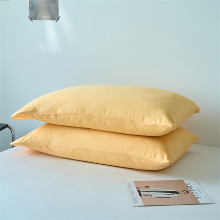 91家纺网 家纺一手货源 找家纺 （总）兰紫橙家纺 2025新款全棉13372纯色枕套