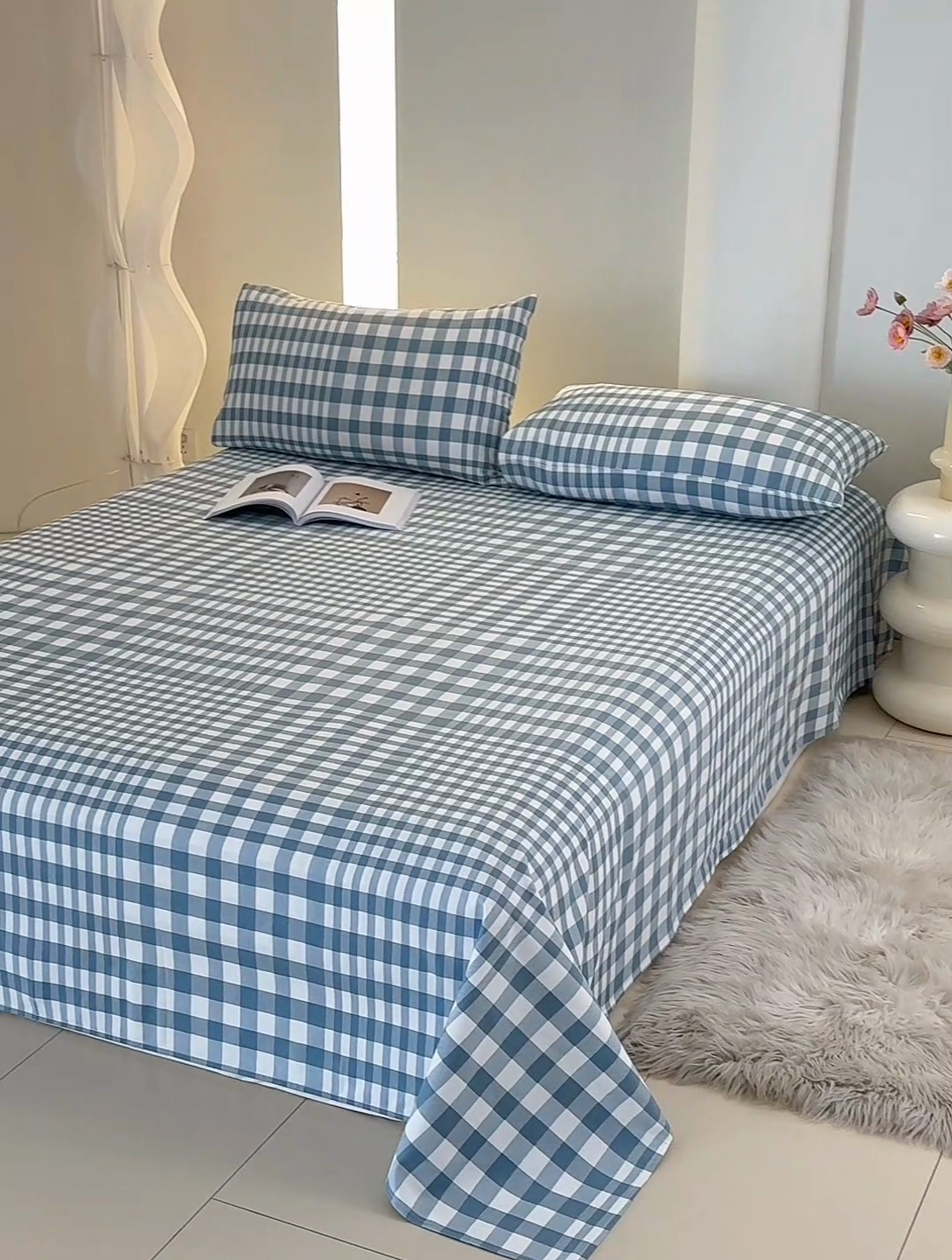 91家纺网 家纺一手货源 找家纺 怡家居 2024新款A类老粗布枕套床单床笠单品组合三件套 克洛伊