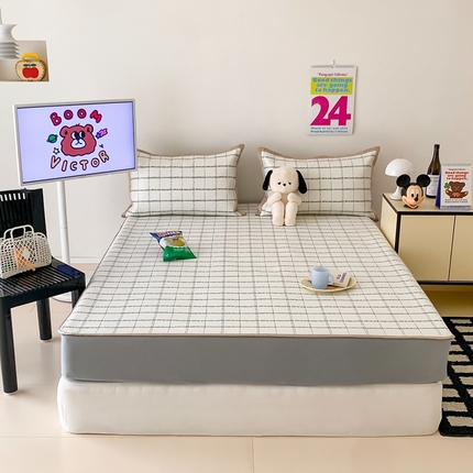 昔可家纺 2024新款冰藤席床笠款--简约系列 小香格