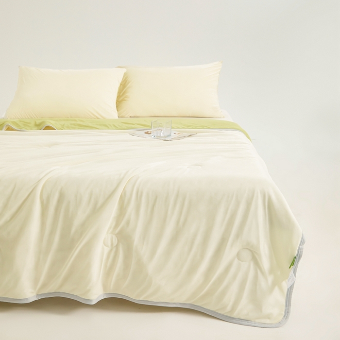 91家纺网 家纺一手货源 找家纺 美梦里 2025新款凉感丝夏被西瓜被夏凉被瓜瓜空调被子 清爽柠檬