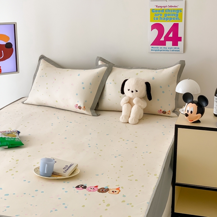 91家纺网 家纺一手货源 找家纺 （总）昔可家纺 2024新款大版数码印花冰藤席床笠款