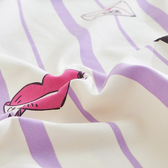 91家纺网 家纺一手货源 找家纺 怡家居 2024新款A类老粗布枕套床单床笠单品组合三件套 库洛米