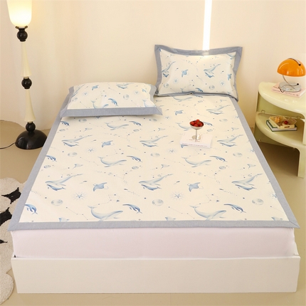 JUICY 橘滋家纺 2024新款高级感卡通可爱数码印花冰丝席（场景二） 云鲸梦