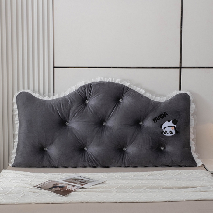 91家纺网 家纺一手货源 找家纺 美达人 2024新款高回弹珍珠棉水晶绒靠背 玄天-黑