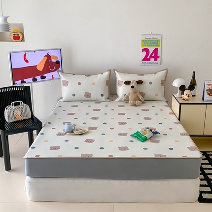 91家纺网 家纺一手货源 找家纺 （总）昔可家纺 2024新款冰藤席床笠款--卡通系列