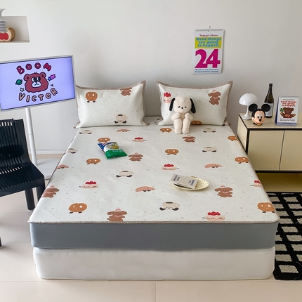 昔可家纺 2024新款冰藤席床笠款--卡通系列 甜品派对狗狗