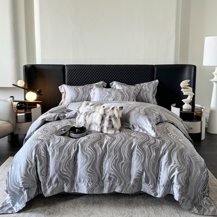 91家纺网 家纺一手货源 找家纺 （总）优悦 2024新款A面提花B面天丝四件套