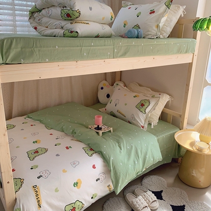 91家纺网 家纺一手货源 找家纺 （总）莱豫 2024新款学生季纯棉三件套