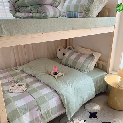 91家纺网 家纺一手货源 找家纺 （总）莱豫 2024新款学生季纯棉三件套