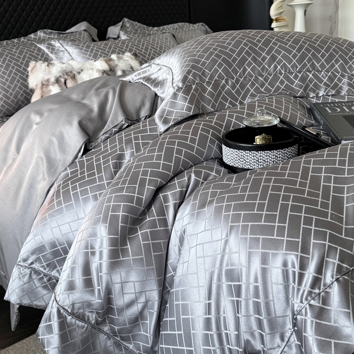 91家纺网 家纺一手货源 找家纺 （总）优悦 2024新款A面提花B面天丝四件套