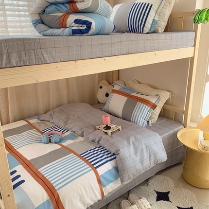 91家纺网 家纺一手货源 找家纺 （总）莱豫 2024新款学生季纯棉三件套