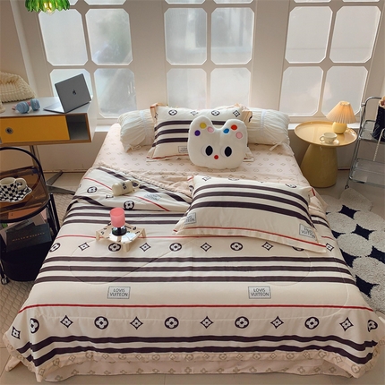 91家纺网 家纺一手货源 找家纺 （总）莱豫 2024新款纯棉夏被四件套