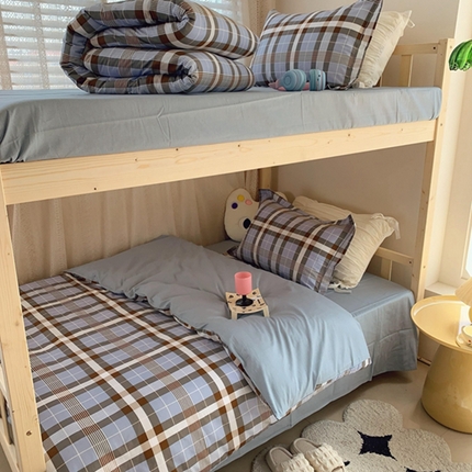 91家纺网 家纺一手货源 找家纺 （总）莱豫 2024新款学生季纯棉三件套