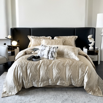 91家纺网 家纺一手货源 找家纺 （总）优悦 2024新款A面提花B面天丝四件套