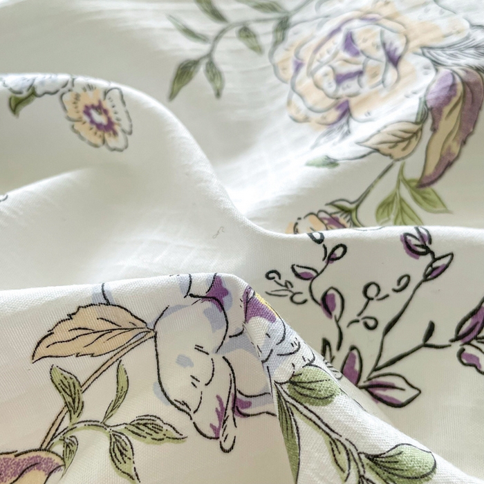 91家纺网 家纺一手货源 找家纺 仟网汇 2024新款云朵泡芙棉四件套 欧风花影