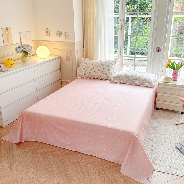 91家纺网 家纺一手货源 找家纺 清雅福 2024新款喷气全棉13372韩版花边款单枕套 柔香